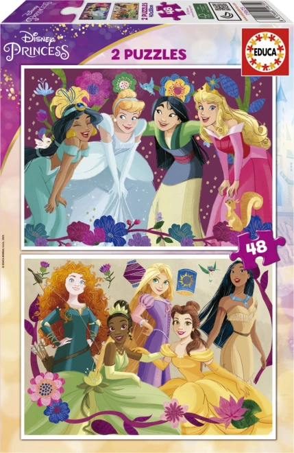 Puzzle Disney Princezny 2x48 dílků