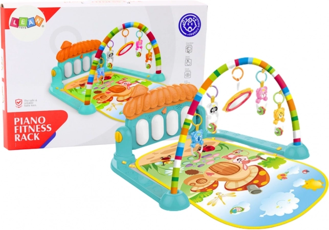 Barevná multifunkční gymnastická podložka pro kojence s piánkem