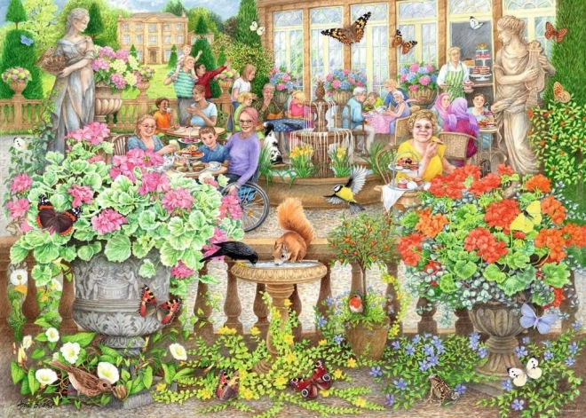 Ravensburger puzzle Kavárna v oranžerii 1000 dílků
