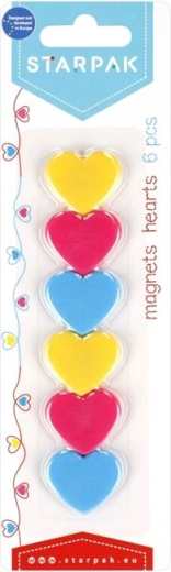 Magnety ve tvaru srdce STARPAK (6 ks)