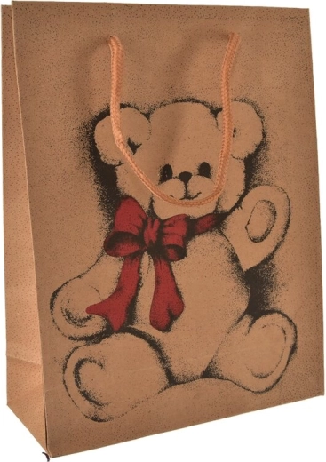 Dárková papírová taška s motivem medvěda 15 × 6 × 20 cm