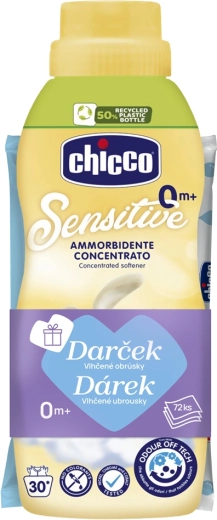 Chicco aviváž Baby Sensitive Jemný dotek 750 ml + vlhčené ubrousky 72 ks zdarma