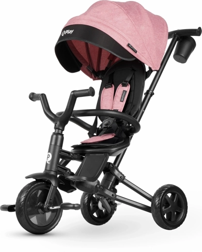 QPlay dětská skládací tříkolka Nova Niello Pink