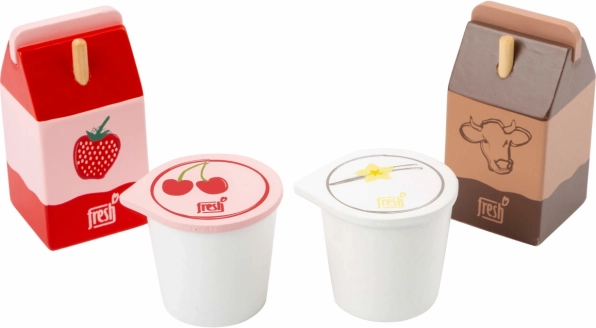 Small Foot sada dřevěných mléčných výrobků