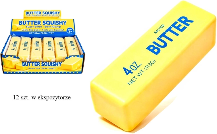 Antistresový gniotek máslo žluté