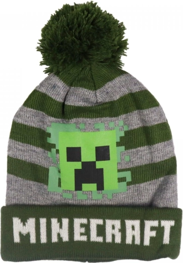 Čepice Minecraft tmavě zelená – Velikost: 52