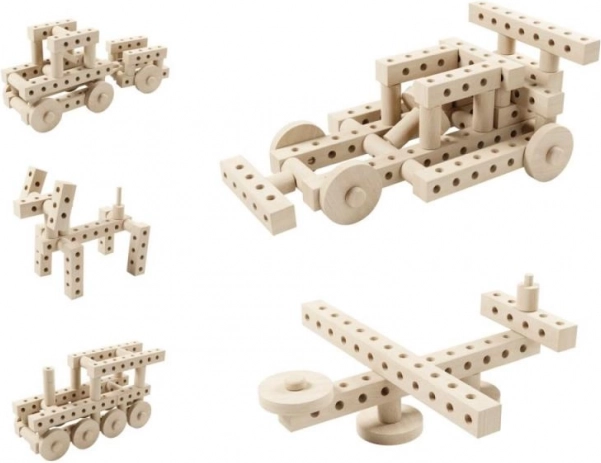 Kreativní dřevěná stavebnice se 67 dílky