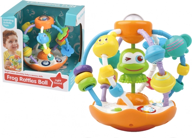 Interaktivní koule žába se světlem a hudbou
