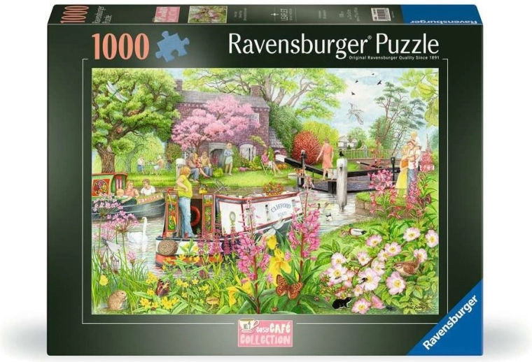 Ravensburger puzzle cosy café collection č. 4: Říční kavárna 1000 dílků