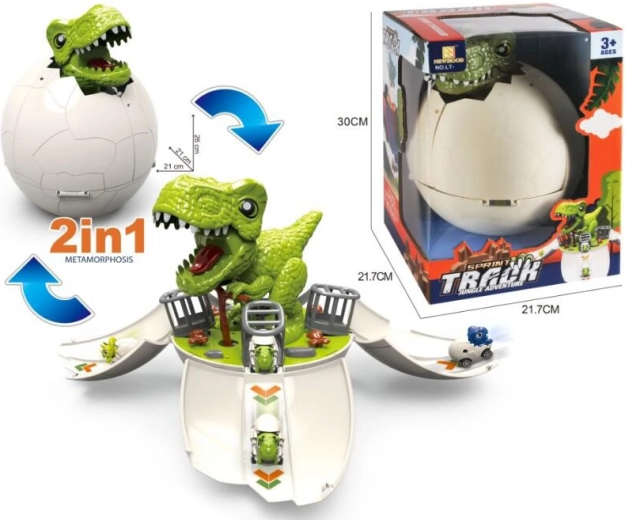 Dinosaurus 2v1 – vystřelovač autíček v dinosauřím vejci
