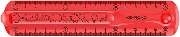 Ohebné pravítko KEYROAD Flexi 15 cm červené