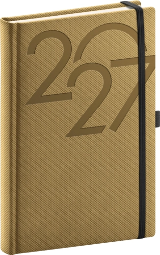Notique Ajax denní diář 2027 zlatý 15 × 21 cm