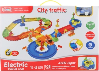 Svítící dráha s autíčkem na baterie