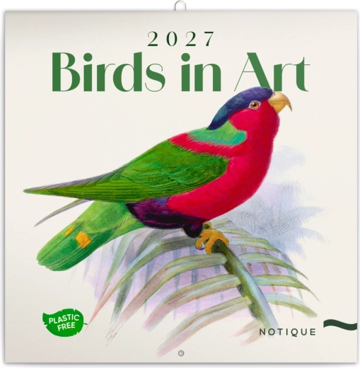 Notique poznámkový kalendář Ptáčci 2027 30 × 30 cm plastic free