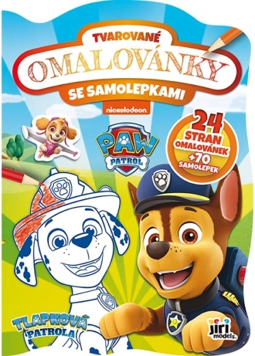 Tvarované omalovánky Tlapková patrola se samolepkami