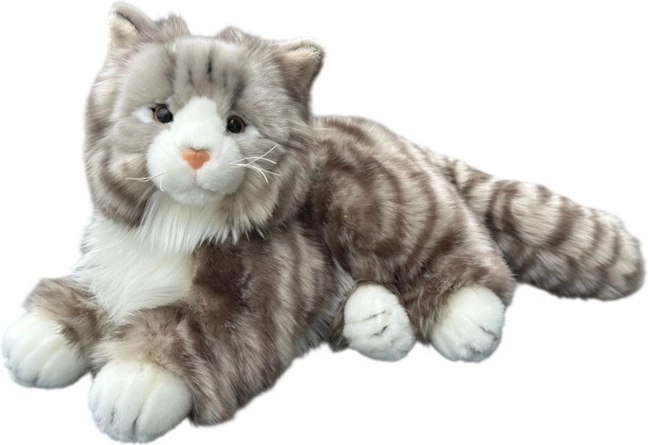 Dekorativní figurka ležící norské kočky 30 cm