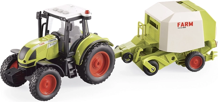 Farmářský traktor s přívěsem 1:16 se světly a zvuky