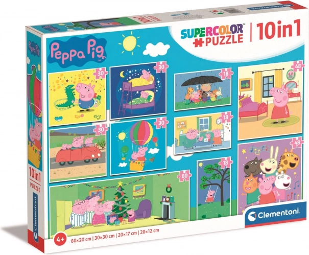 Puzzle Prasátko Peppa 10v1 od Clementoni