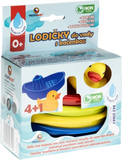 Plastové lodičky a kačenka do vany