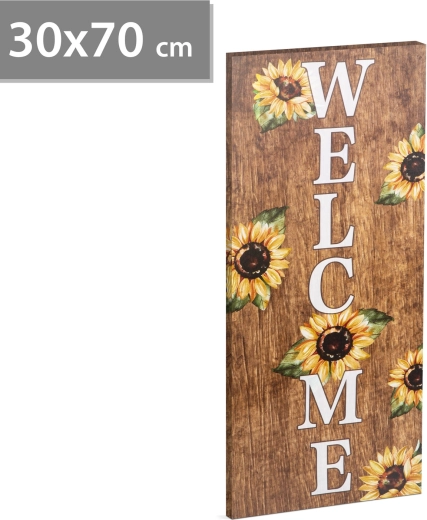 LED obraz Welcome s nástěnným závěsem