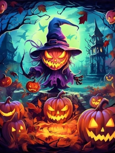 Diamantové malování Strašák 30 × 40 cm