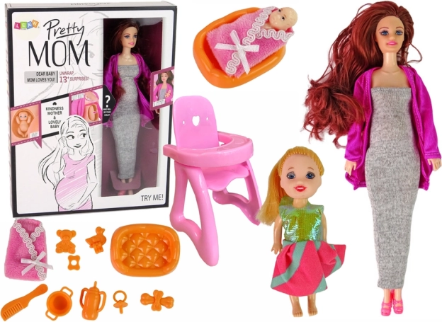 Těhotenská Panenka S Příslušenstvím