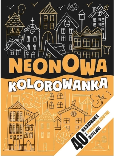 Neonová omalovánka – oranžová