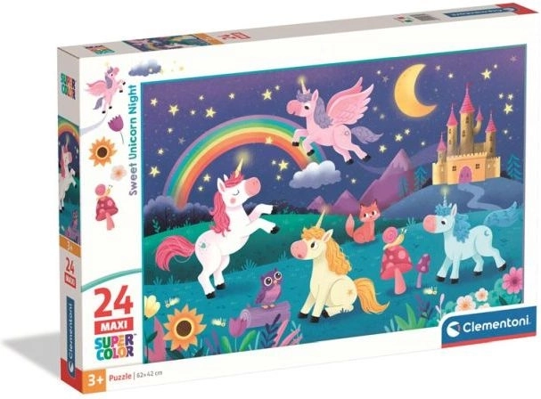 Clementoni puzzle maxi Sladký jednorožec 24 dílků