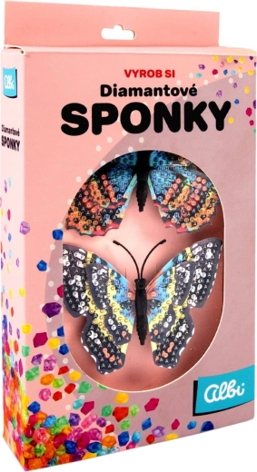 ALBI Vyrob si diamantové sponky motýlci kreativní sada