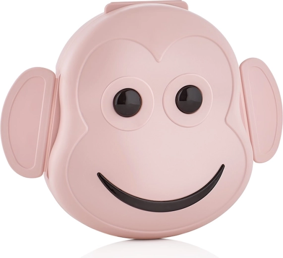 Plastový svačinový box s motivem opičky 15,5 × 18 × 9 cm