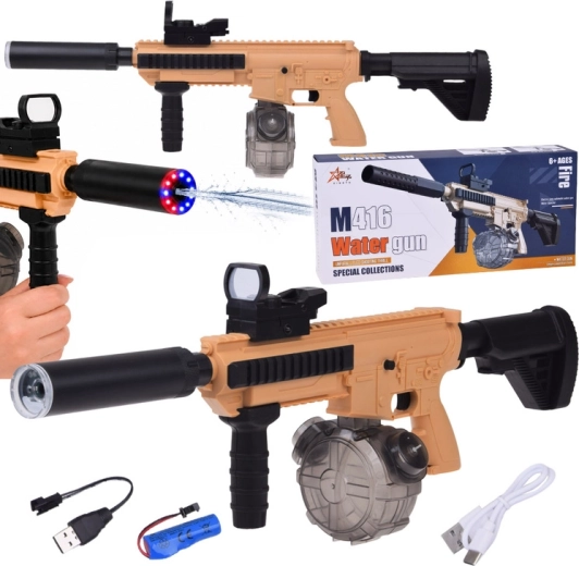 Elektrická vodní puška M416 s LED osvětlením