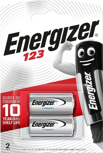 Lithiová baterie ENERGIZER 123 CR123A 3 V, 2 ks