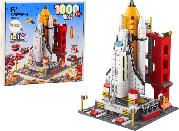 Konstrukční Kostky Vesmirná Raketa 6v1 1000 ks