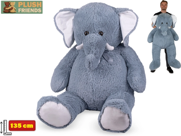 Plyšový slon 135 cm s mašlí