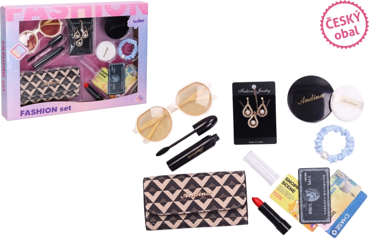 Módní set s doplňky 16 cm