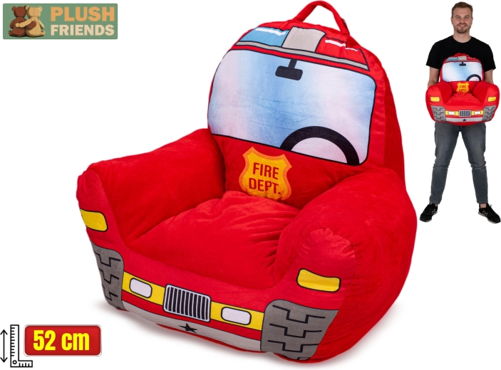 Plush Friends plyšové dětské křesílko se záchrannými složkami 52 cm