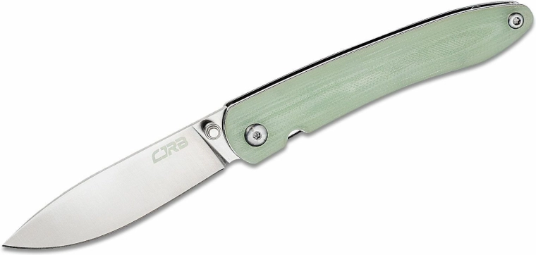Vreckový nůž CJRB Ria 7,5 cm, sand polish, transparentní zelená, G10