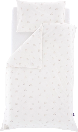Träumeland jersey povlečení HopHop Bunny Beige 100 × 135 cm + 40 × 60 cm