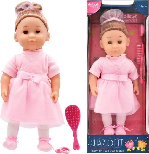 Dolls World módní panenka Charlotte s doplňky 36 cm
