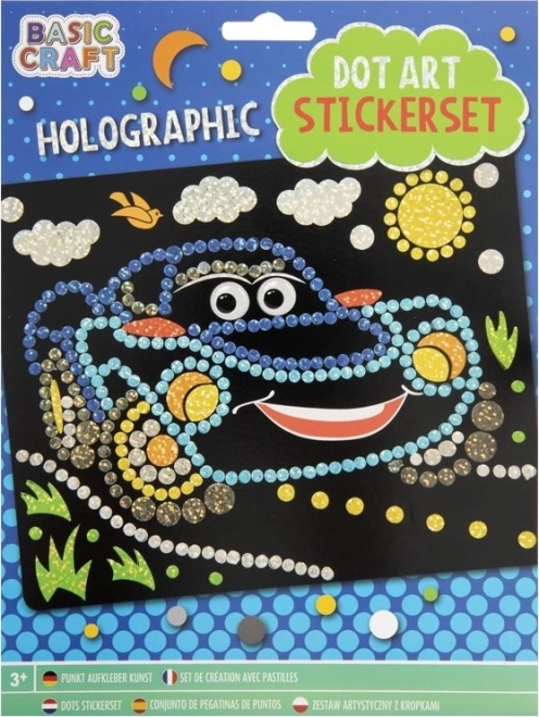 Mozaikový holografický obrázek auto 22 × 18 cm