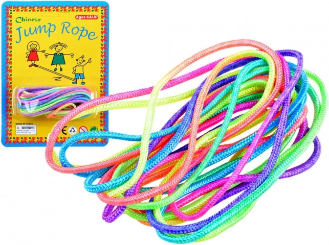 Barevná neonová guma na skákání pro děti 460 cm - 1 kus