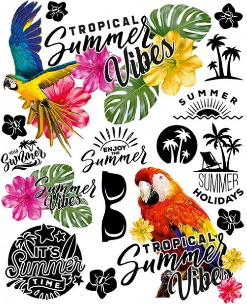 Letní nažehlovací aplikace – velký arch 20 × 30 cm