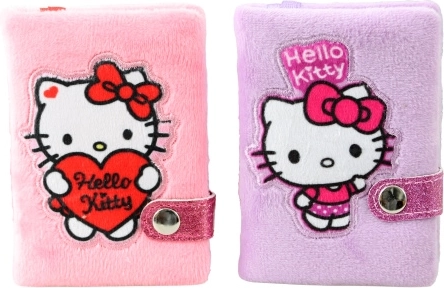 Hello Kitty plyšový mini zápisník se zapínáním na druk