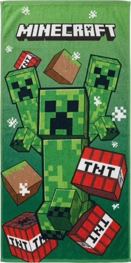 Rychleschnoucí dětská osuška Minecraft creeper a TNT - 1 kus