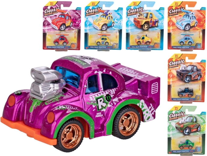 Sportovní kovové autíčko se zpětným chodem 5 cm