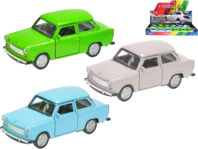 Kovový model auta Trabant 601 1:36 Welly s otevíracími dveřmi