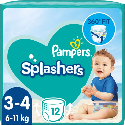 Pampers Splashers plenkové kalhotky do vody vel. 3 (12 ks) 6–11 kg