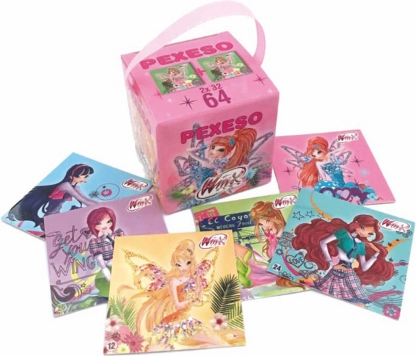 Akim pexeso v krabičce se stuhou Winx Club (64 karet)