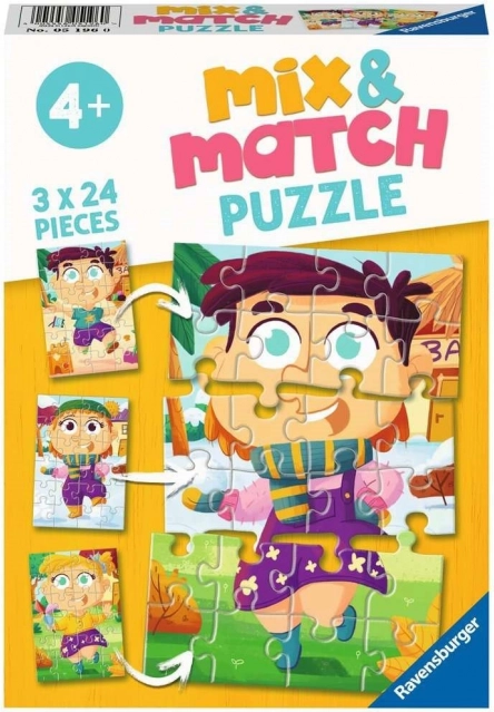 Ravensburger puzzle Mix & Match: barevné šaty 3×24 dílků