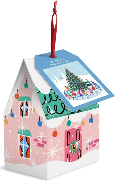 Puzzle GALISON bruslení kolem vánočního stromu – 130 dílků